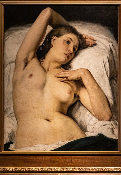 عارية من امرأة (يستريح نموذج) بواسطة Francesco Hayez