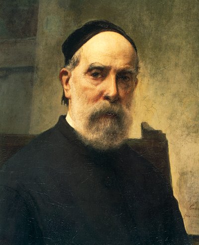 بورتريه ذاتي في عمر 88 ، بقلم فرانشيسكو هايز (1791-1882) ، زيت على قماش ، 58x46 سم ، التفاصيل بواسطة فرانشيسكو هايز