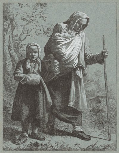 فلاحة لديها طفلان ، 1764. بواسطة فرانشيسكو لندنيو