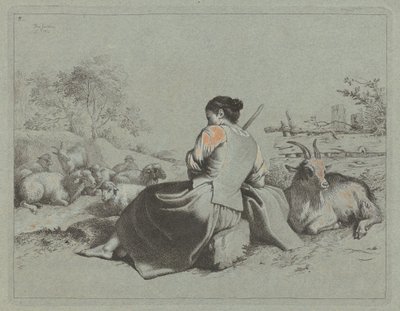 الراعية جالسة ، 1762. بواسطة فرانشيسكو لندنيو