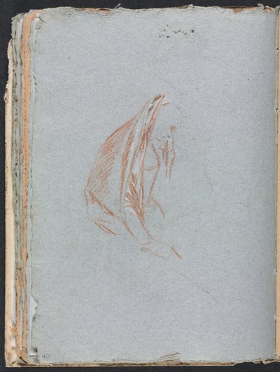 فيرونا كراسة الرسم: شخصية أنثوية مع عباءة صفحة 40 ، 1760. بواسطة فرانشيسكو لورينزي