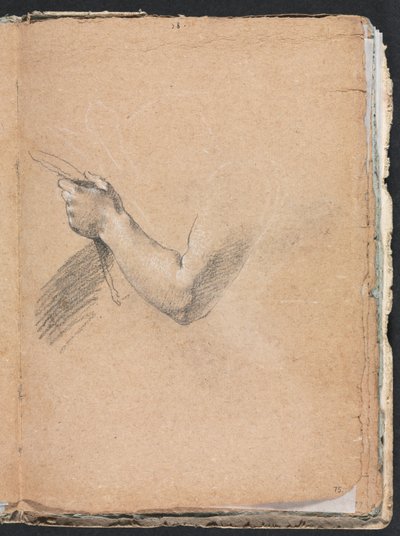فيرونا كراسة الرسم: الذراع اليسرى واليد الصفحة 75 ، 1760. بواسطة فرانشيسكو لورينزي