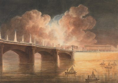 عيد السلام العام الذي أقيم في باريس يوم 18 برومير. جسر وساحة الكونكورد ، 1801-2 بواسطة جان فرانسوا سابلت