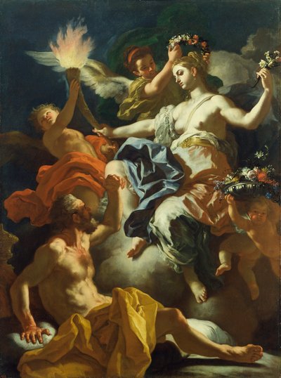 أورورا أخذ إجازة تيثونوس ، 1704 بواسطة Francesco Solimena