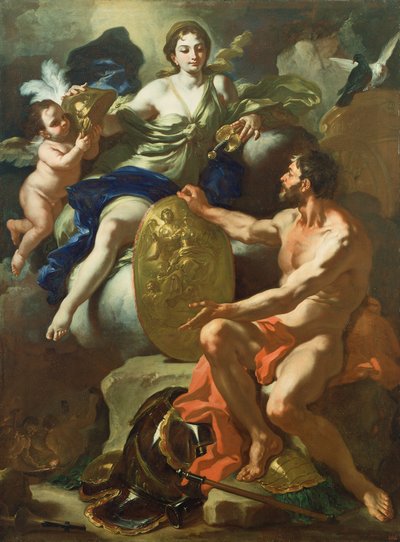 كوكب الزهرة في فورج فولكان بواسطة Francesco Solimena