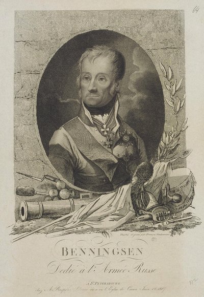 صورة للكونت ليفين ليوني أوغست ثيوفيل فون بينيجسن 1745-1826 ، 1807 بواسطة Francesco Vendramini