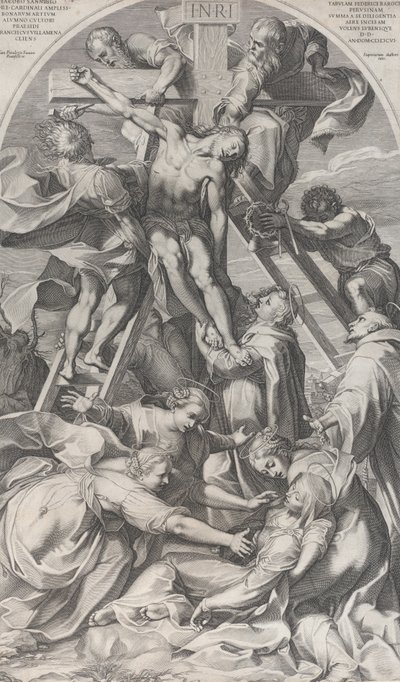 النزول من الصليب 1606. بواسطة Francesco Villamena