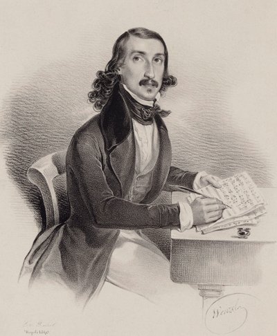 صورة للمغني والملحن جياسينتو ماراس 1810-1883 ، 1840. بواسطة فرانشيسكو وينزل
