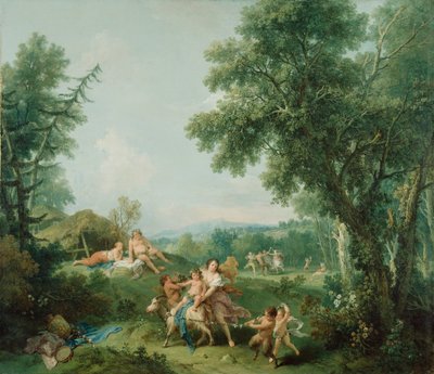 منظر طبيعي مع تعليم باكوس ، 1744 بواسطة فرانشيسكو زوكاريلي