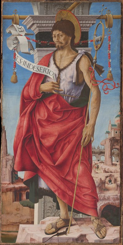 Griffoni Polyptych: القديس يوحنا المعمدان ، حوالي 1472-1473. بواسطة فرانشيسكو ديل كوسا