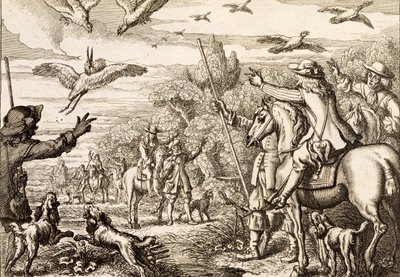 هيرون هوكينج ، منقوش بواسطة فاتسلاف هولار ، 1671 بواسطة فرانسيس بارلو