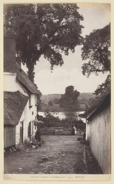 31. Exeter، Cottages at Countess Weir، 186094. بواسطة فرانسيس بيدفورد