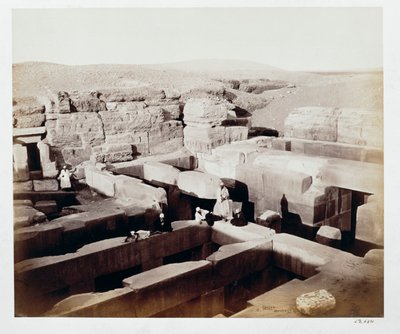 معبد محفور عند سفح تمثال أبو الهول ، الجيزة ، مصر ، 4 مارس 1862 بواسطة فرانسيس بيدفورد