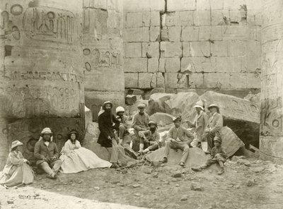 حفلة أمير ويلز في معبد الكرنك ، 1862 بواسطة فرانسيس بيدفورد