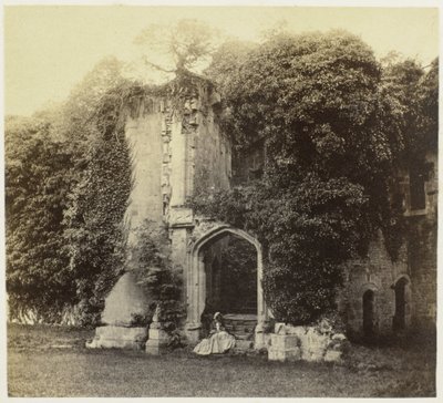 قلعة Ruïne van Raglan te مونماوثشاير قلعة راجلان. Grand Staircase (العنوان على الكائن) بواسطة فرانسيس بيدفورد
