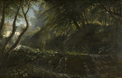 مشهد النهر مع Weir and Mill ، حوالي عام 1823 بواسطة فرانسيس دانبي
