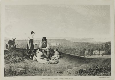 منظر من Kings ، Weston Hill ، من Three Views ، توضيح لمشهد بريستول وقربها بواسطة فرانسيس دانبي