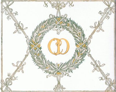 تصميم الغلاف الداخلي، من منشور "عظم السمكة السحري" من دار وارن وشركاه، 1940 (طباعة حجرية ملونة) بواسطة فرانسيس دونكين بيدفورد