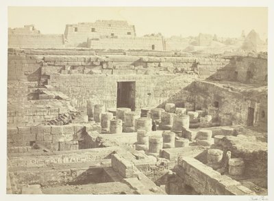 تنقيب جديد في Medinet-Haboo ، 1860 ، طُبع عام 1862. بواسطة فرانسيس فريث