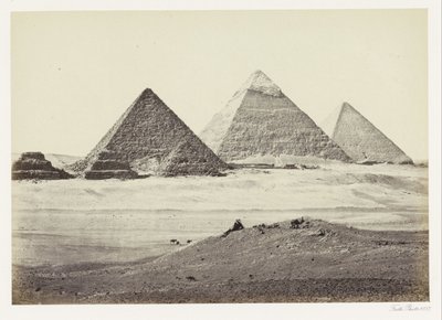 بيراميدز فان جيزه أهرامات الجيزة. من الجنوب الغربي (العنوان على الكائن) بواسطة فرانسيس فريث