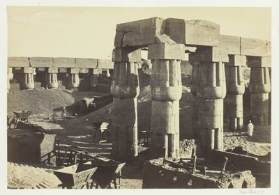 جزء من المعبد الكبير ، المخازن الحكومية ، الأقصر ، 1857. بواسطة فرانسيس فريث