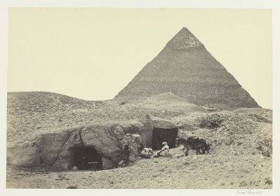 مقابر الصخور وهرم بلزوني ، الجيزة ، 1857. بواسطة فرانسيس فريث