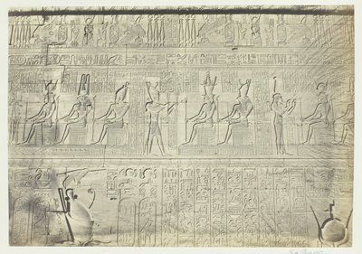 منحوتات من الجدار الخارجي ، دندرة ، 1857. بواسطة فرانسيس فريث