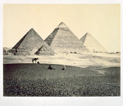 "أهرامات الجيزة من الجنوب الغربي" ، مصر ، 1858 بواسطة فرانسيس فريث