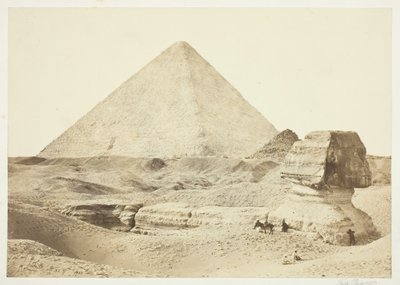 طبع Sphynx و Great Pyramid ، 1857 ، 1862. بواسطة فرانسيس فريث