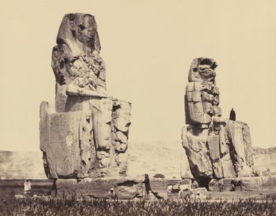 تماثيل السهل، طيبة، 1858 (الصورة) بواسطة فرانسيس فريث