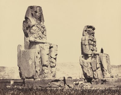تماثيل السهل ، طيبة ، 1858. بواسطة فرانسيس فريث