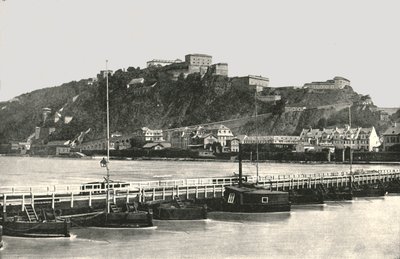 حصن Ehrenbreitstein على نهر الراين ، ألمانيا ، 1895. بواسطة فريث وشركاه