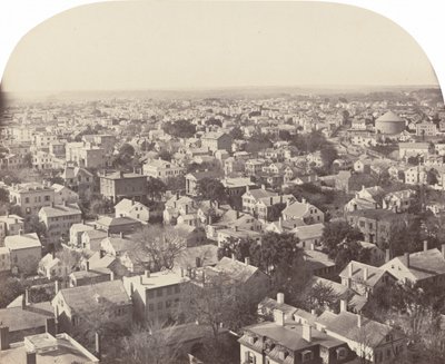 النظر إلى الشمال الغربي من شارع وستمنستر ، بروفيدنس ، 1858-1860. بواسطة فرانسيس هاكر