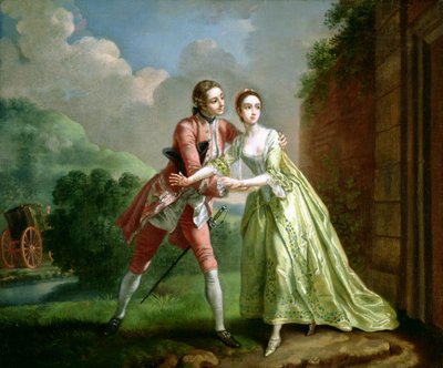 روبرت لوفليس يستعد لخطف كلاريسا هارلو من "كلاريسا" بقلم صامويل ريتشاردسون (1689-1761) بواسطة فرانسيس هايمان