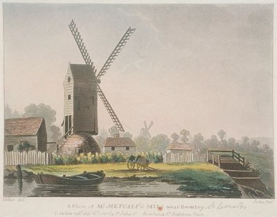 منظر لمصنع السيد ميتكالف بالقرب من بروملي ، بو ، بوبلار ، لندن ، 1785 بواسطة فرانسيس جوكس