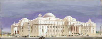 تصميم لمتحف بروكلين للفنون ، 1893 (مرحاض بالقلم والحبر على الورق) بواسطة فرانسيس LV Hoppin