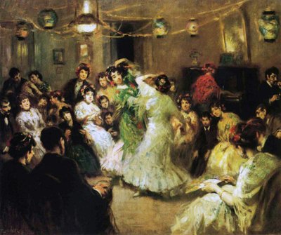 حفلة الفلامنكو في المنزل ، 1908 بواسطة فرانسيس لويس مورا