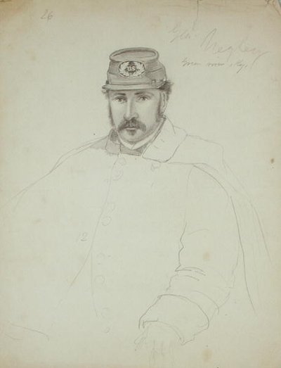 الجنرال نيجلي ، جيش الاتحاد ، حوالي عام 1860 (قلم رصاص على ورق) بواسطة فرانسيس شيل