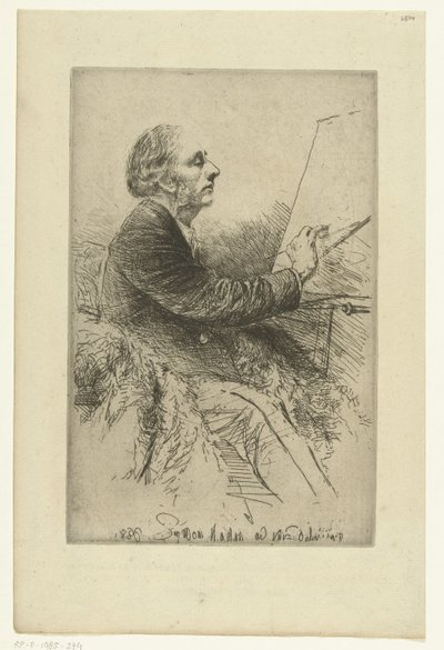 صورة شخصية لفرانسيس سيمور هادن صورة لفرانسيس سيمور هادن ، رقم No. 4 (أثناء الرسم) بواسطة فرانسيس سيمور هادن (السير) (توقيع الفنان)