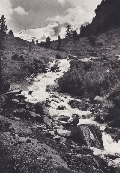 جبال الألب الشرقية: سلسلة جبال الرايشن من الطرف العلوي لسلسلة Wildgerlos Tal (صورة b / w) بواسطة فرانسيس سيدني سميث