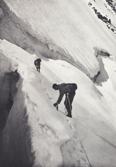بينين ألبس: أسفل Col de Tournanche (صورة بالأبيض والأسود) بواسطة فرانسيس سيدني سميث