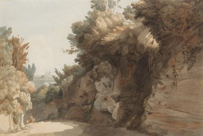 منظر بالقرب من Arco Scuro ، تطل على Villa Medici ، روما ، 1785. بواسطة فرانسيس تاون