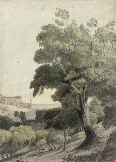 تيفولي ، عرض روما في المسافة ، ج .1781 بواسطة فرانسيس تاون