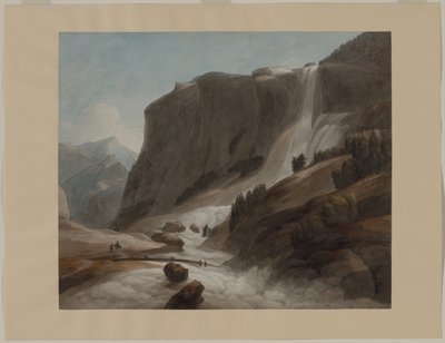 شلال بين شيافينا وجبل سبلوغن ، 1784. بواسطة فرانسيس تاون