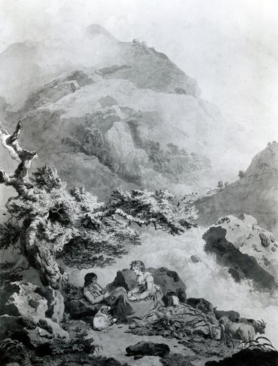 رسم توضيحي لجان جاك روسو &39;Nouvelle Héloise&39; 1786 (قلم وحبر مع مرحاض) بواسطة فرانسيس ويتلي