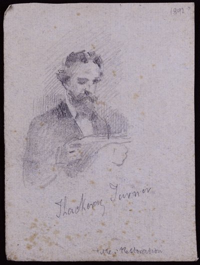 صورة لـ H Thackeray Turner ، حوالي 1900 (قلم رصاص على ورق) بواسطة فرانسيس ويلفريد لوسون