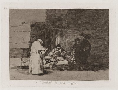 صدقة المرأة (A Woman بواسطة فرانسيسكو دي جويا