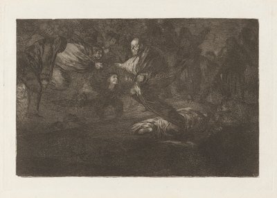 خلقهم الله وهم يتحدون (الله يخلقهم ويتحدون معا) من سلسلة Los disparates (الأمثال) بواسطة Francisco de Goya