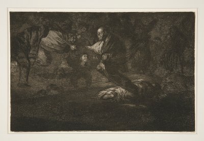 الله يرفعهم ويتحدون (الله يخلقهم ويتحدون معا) ، pl. 18 من سلسلة الأمثال بواسطة فرانسيسكو دي جويا