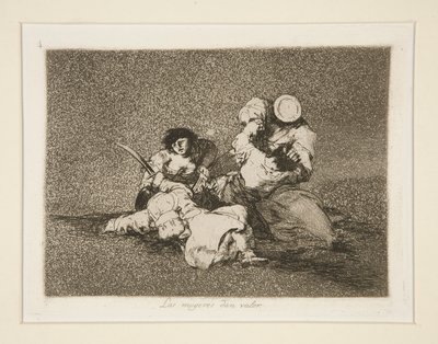 Las mujeres [كذا] تعطي قيمة (المرأة تعطي الشجاعة) ، رر. 4 من كوارث الحرب بواسطة فرانسيسكو دي جويا